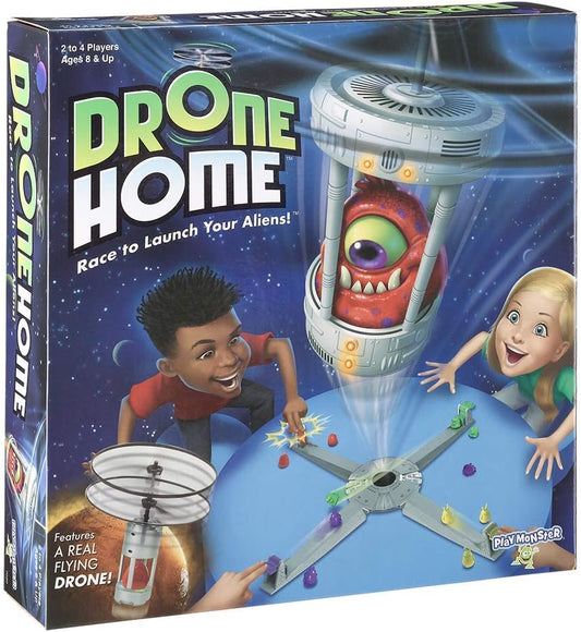 PlayMonster Drone Home -- First Ever Game with a Real, Flying Drone -- Great, Family Fun! -- for 2-4 Players -- Ages 8+