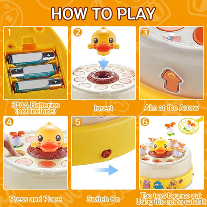 Montessori Sensory Toy Games for Kids Age 4-6,Bounce and Catch Duck Board Games for Kids 4-8,8-12,Duck Family Games Toys for 5-7 Boys Girls, Birthday Gifts for Toddlers