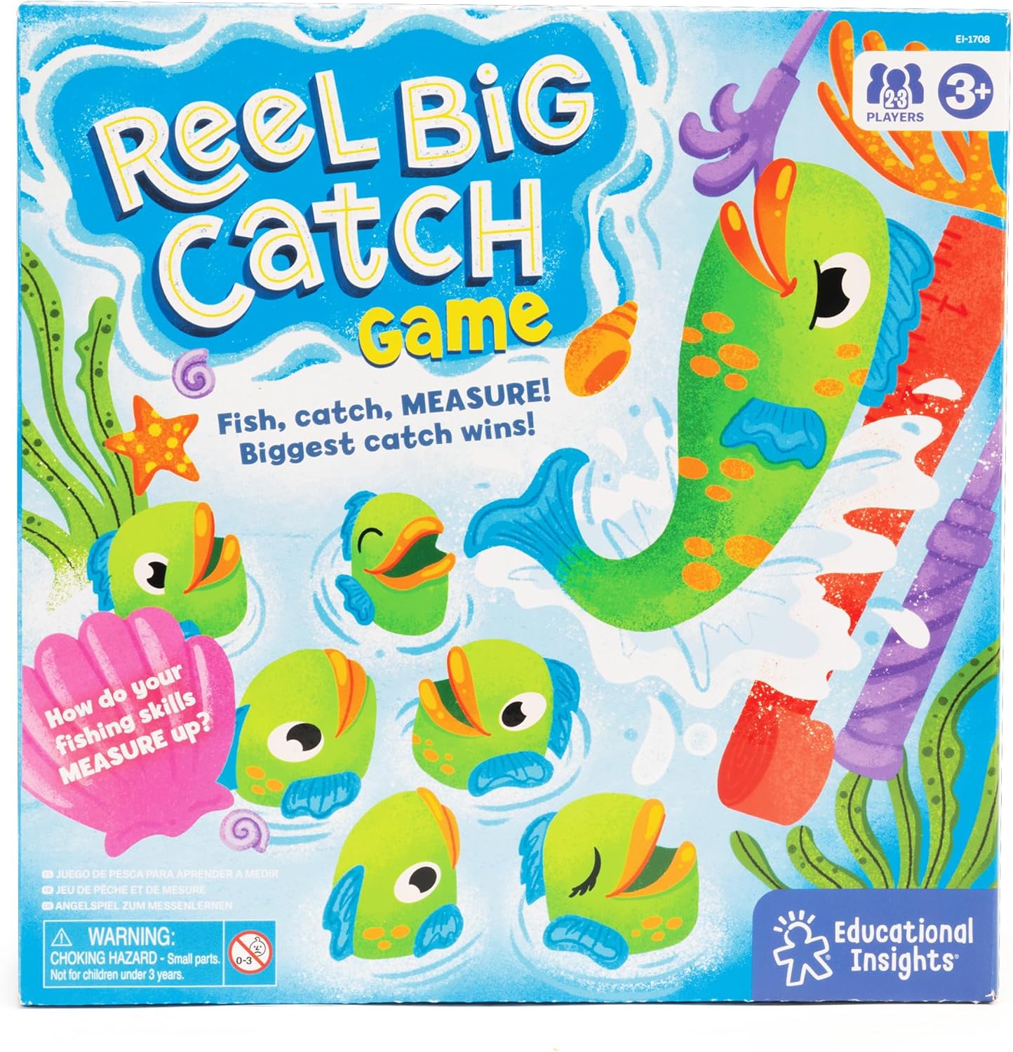 Educational Insights Reel Big Catch Game, Preschool Early Math Game, Measurement, Boys & Girls Ages 3+