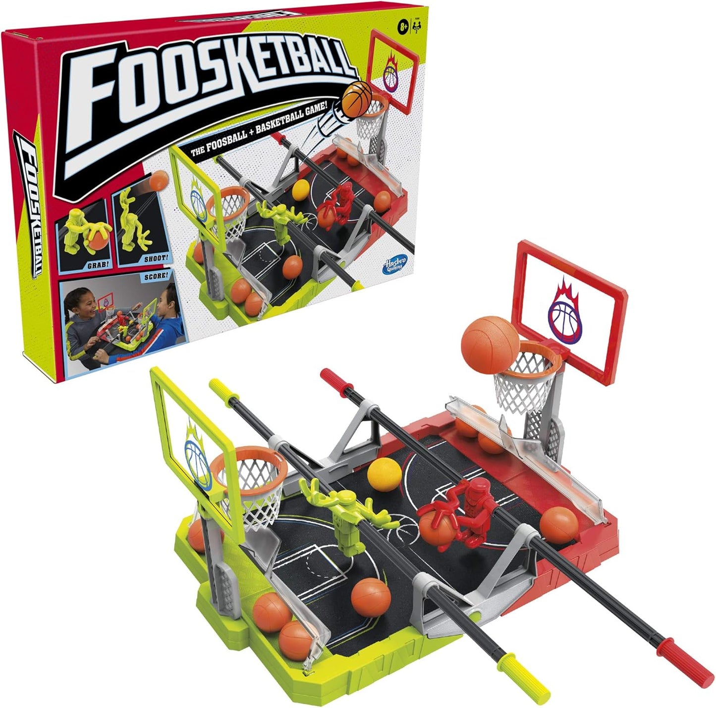 Hasbro Gaming Foosketball Game, The Foosball Plus Basketball Shoot And Score Shoot And Score Not Searched Tabletop Game For Kids Ages 8 And Up, For 2 Players